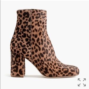 J Crew Collection calf hair zip boots